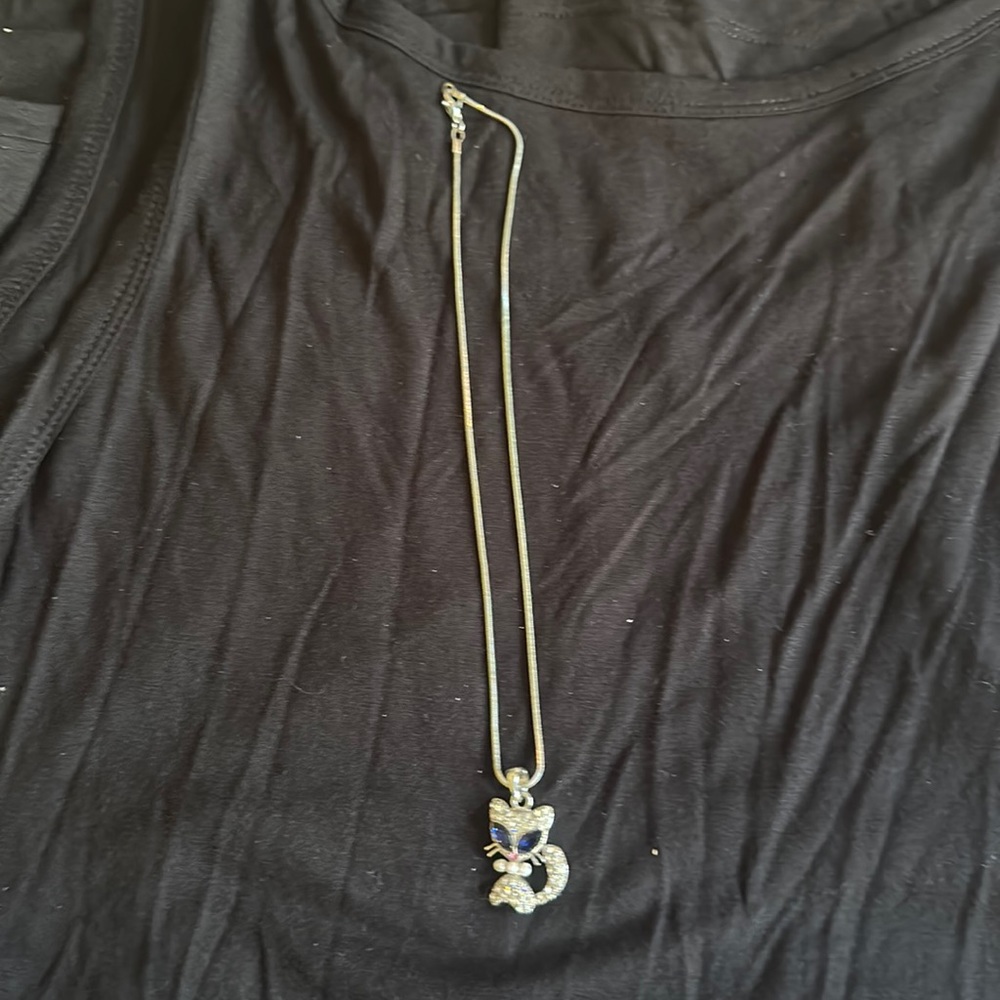Fashion cat necklace kids adults